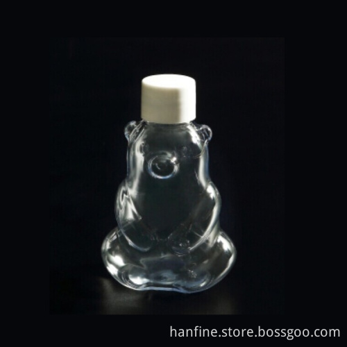 85ML plastic PET bear shape bottle baby shampoo bottle with screw cap